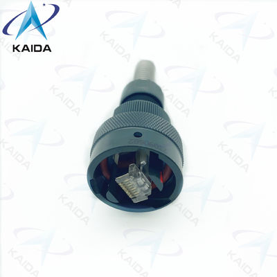 Qualità  RJ45 USB Circular Connectors Spring Backshell Network Port Connector Black Anodized fabbrica