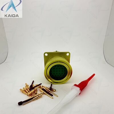 Qualità  Crimp Contact Type ZH23-32/27B-1-B Bayonet Coupling Connector.ZH23-32/27B-1-B.Aluminum with Anodized Yellow Plating fabbrica