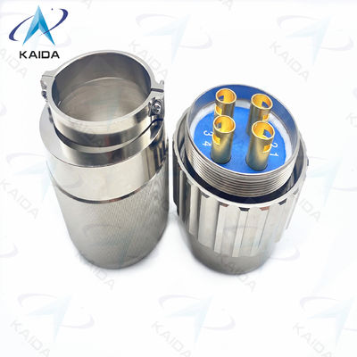 Connettore elettrico circolare della serie Y50DX in alluminio, nickel senza elettro, 4 contatti.Y50DX-D404TJ2