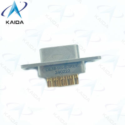 500V MIL-DTL-83513 Aluminium Micro D Receptacle Connector 500 Cicli di accoppiamento Contatti in lega di rame.DEM-9S-S3KLE