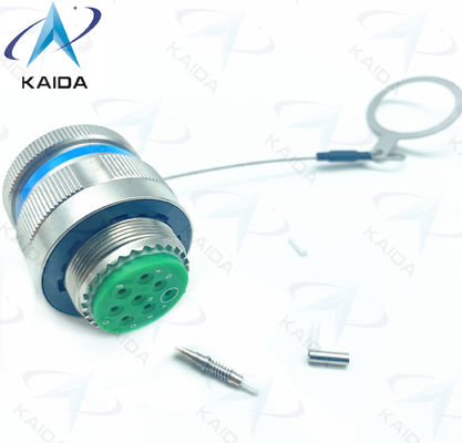 Durabilità connettore in fibra ottica crimp metallo blu Muti modalità cavo 500 cicli di accoppiamento D38999/26KE08B1NF2M acciaio inossidabile