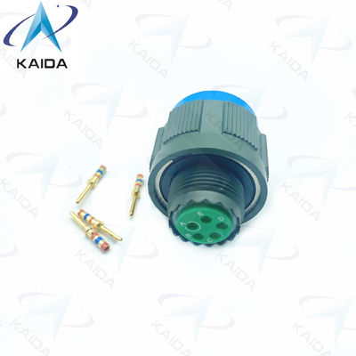 Connettore a striscia di 5 punti di contatto maschile in oro con filo in rifinitura in cadmio verde oliva D38999/26WB05PN Serie 8D