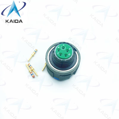 Connettore a striscia di 5 punti di contatto maschile in oro con filo in rifinitura in cadmio verde oliva D38999/26WB05PN Serie 8D