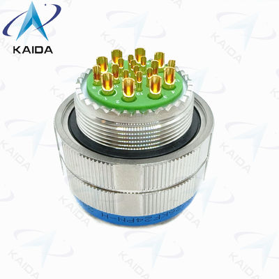 MIL-DTL-38999 Serie 3 Contatti in lega di rame Plug in acciaio inossidabile Conchiglia 20 Contatti Finitura in oro
