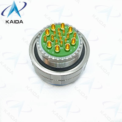 MIL-DTL-38999 Serie 3 Contatti in lega di rame Plug in acciaio inossidabile Conchiglia 20 Contatti Finitura in oro