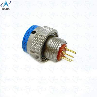 MIL-DTL-38999 Serie 2 Isolatore termoplastico Nichello senza elettroli Corto di PCB 6 Contatti di Coda Dorata MS27484T10F98PCN