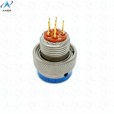 MIL-DTL-38999 Serie 2 Isolatore termoplastico Nichello senza elettroli Corto di PCB 6 Contatti di Coda Dorata MS27484T10F98PCN