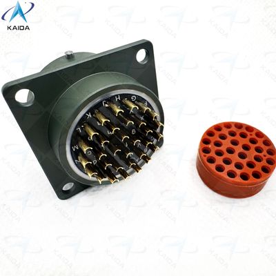 500V MIL-DTL-26482 Serie I connettore a guscio in lega di alluminio resistente per il ricevitore di flange quadrata industriale MS3112E18-32PN