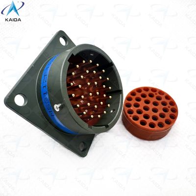 500V MIL-DTL-26482 Serie I connettore a guscio in lega di alluminio resistente per il ricevitore di flange quadrata industriale MS3112E18-32PN