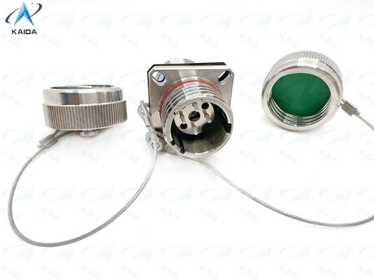 Connettori di fibra ottica a sospensione libera con terminale di saldatura e contenitore ermetico montato in J599A8 20KC04C1N-S.