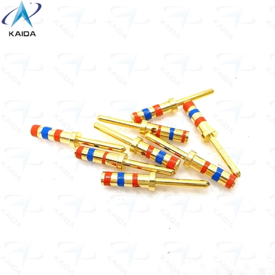 D38999 Serie Cooper Leggio di contatto con placcaggio in oro soddisfa i requisiti del cliente.M39029/58-363.20# Pin Contact.Bande colorate con arancione - blu - arancione