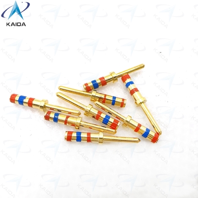 D38999 Serie Cooper Leggio di contatto con placcaggio in oro soddisfa i requisiti del cliente.M39029/58-363.20# Pin Contact.Bande colorate con arancione - blu - arancione