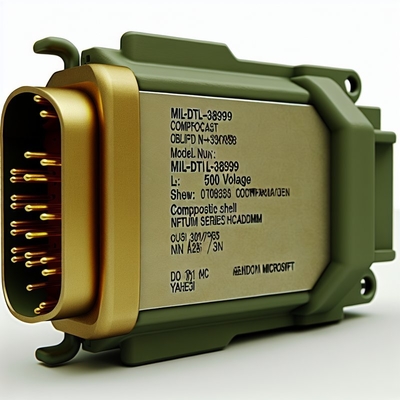 Valore nominale di tensione 500V MIL-DTL-38999 Serie Ⅲ Finitura contatti oro per prestazioni. Guscio composito verde oliva cadmio. D38999/20MJJ35SN 128 Pin femmina