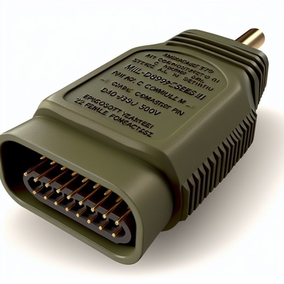 Valore nominale di tensione 500V MIL-DTL-38999 Serie Ⅲ Finitura contatti oro per prestazioni. Guscio composito verde oliva cadmio. D38999/20MJJ35SN 128 Pin femmina