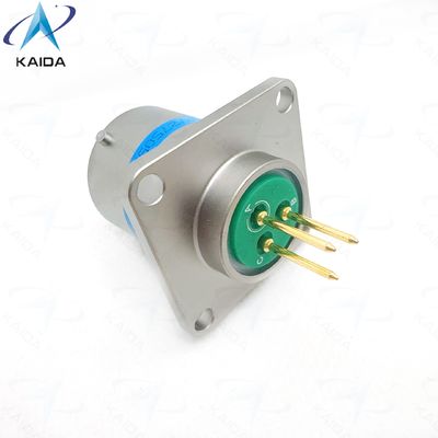 Ricettacolo a flangia quadrata MIL-DTL-38999 Serie Ⅰ con contatti in lega di rame per applicazioni industriali. MS27505E13F03SCA。Ricettacolo a flangia quadrata con contatti PCB