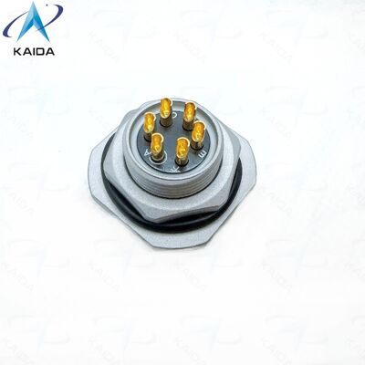 Connettore circolare MIL DTL 26482 Serie II, 6 contatti. PT04A-10-6S-072. Placcatura in zinco-nichel grigio. Presa per collegamento cavo