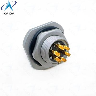 Connettore circolare MIL DTL 26482 Serie II, 6 contatti. PT04A-10-6S-072. Placcatura in zinco-nichel grigio. Presa per collegamento cavo