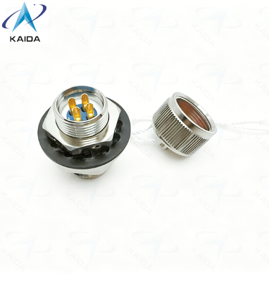 Connettore SS Shell. Serie circolare subacquea serie YS3 Connettore. Presa per dado bloccato.YS3-4ZJ14